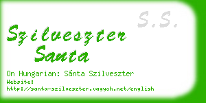 szilveszter santa business card